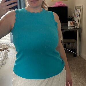 Cable & Gauge Scalloped Edge Tank